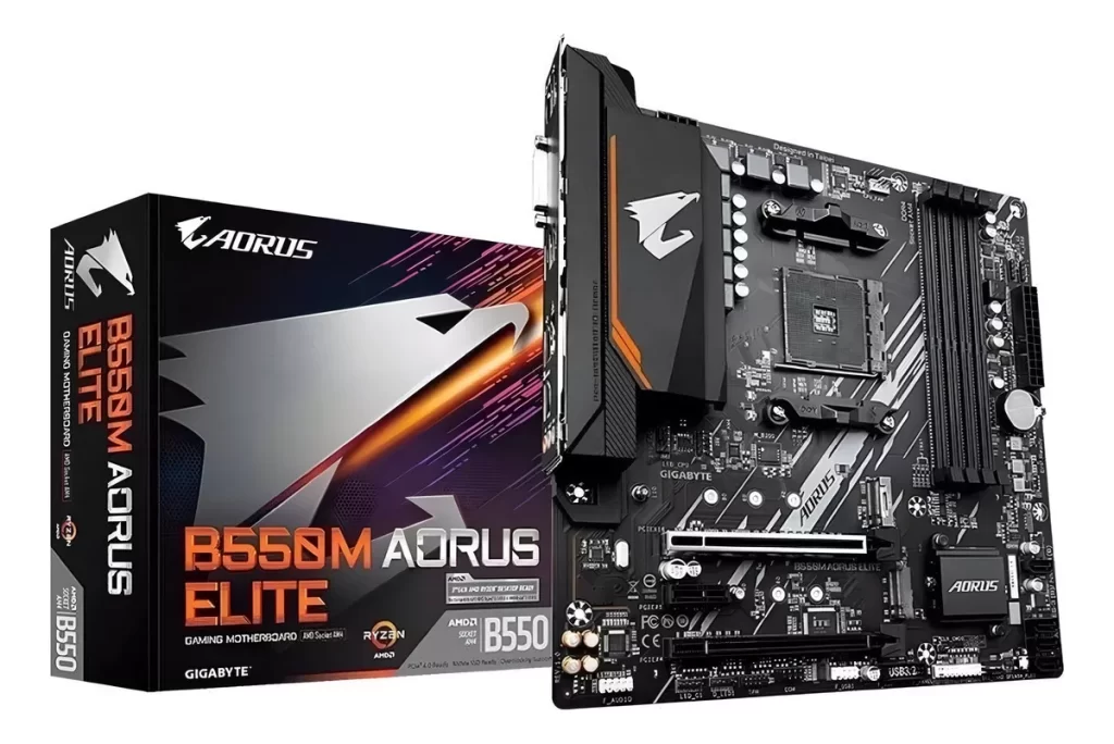 Placa mãe Gigabyte B550M - Aorus Elite para Processadores Ryzen